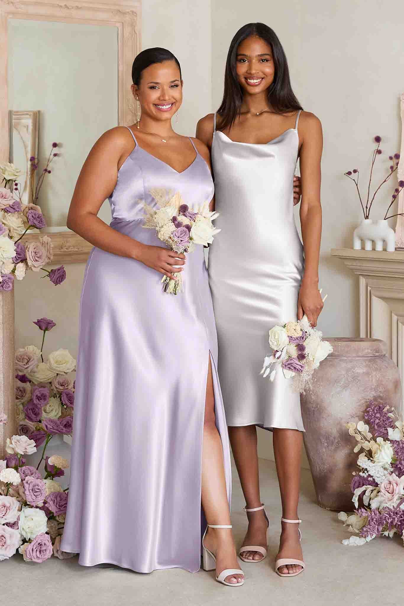 bridesmaid dress satin